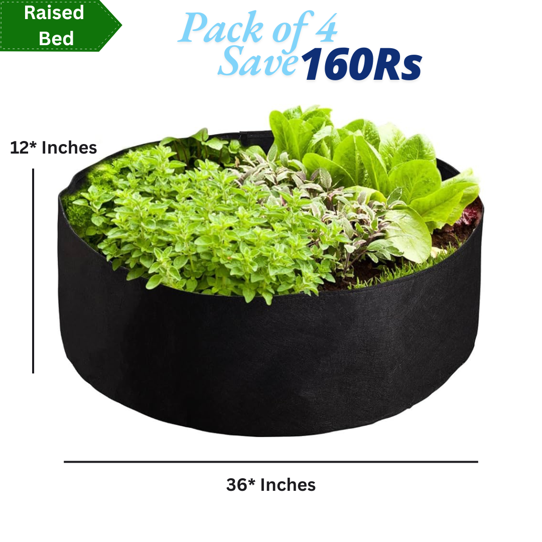 Raised Bed Grow Bag No Handle 36*12 Inches