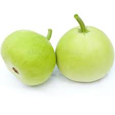Two green apples on a white background