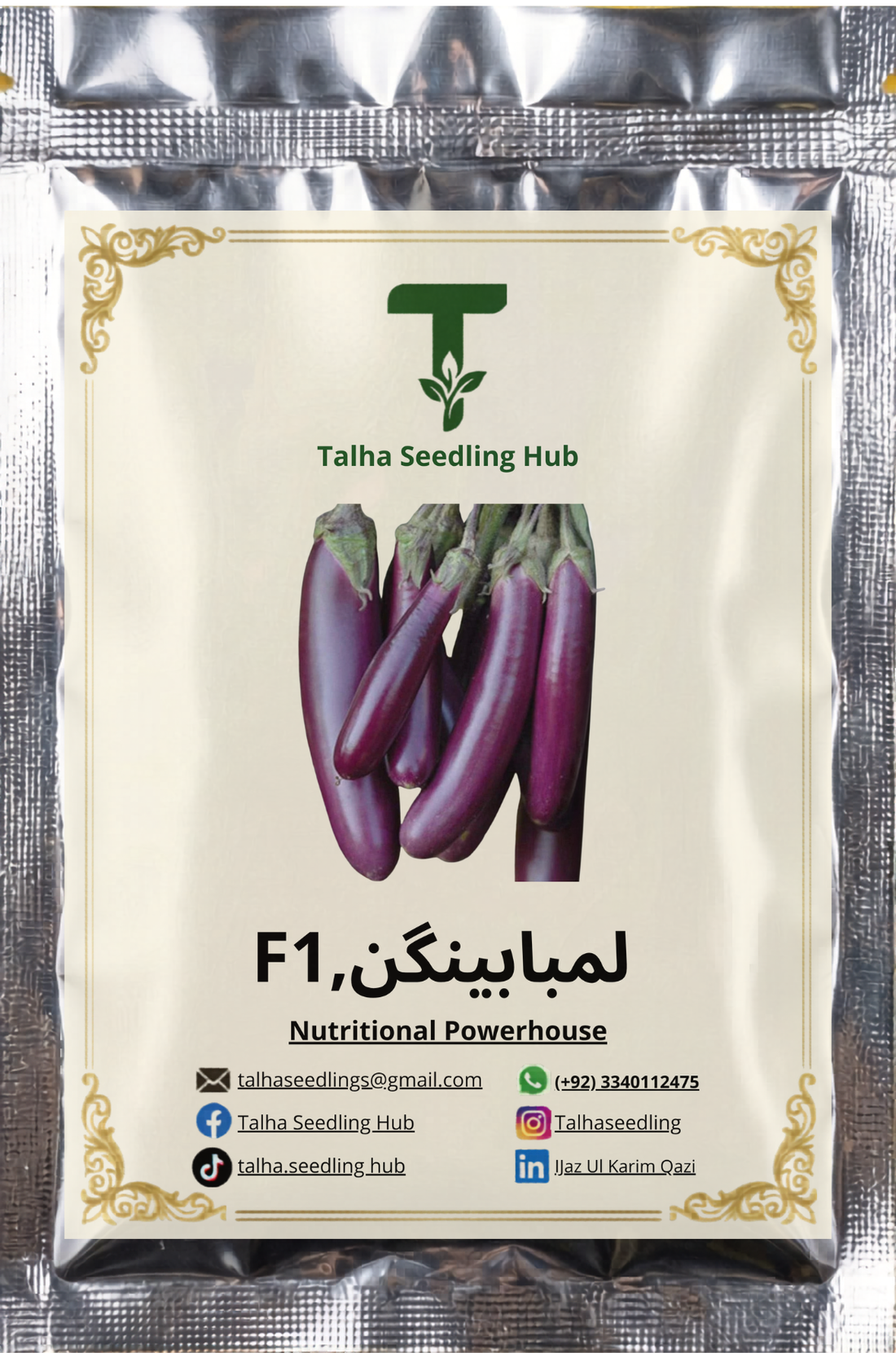 F1 Hybrid Bottle Brinjal 25 Seeds